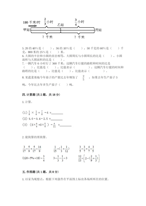小学数学六年级上册期末模拟卷及答案【有一套】.docx