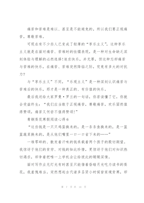 青铜葵花寒假阅读心得10篇.docx