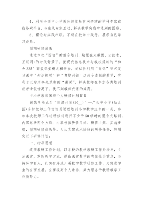 中小学教师国培个人研修计划6篇.docx