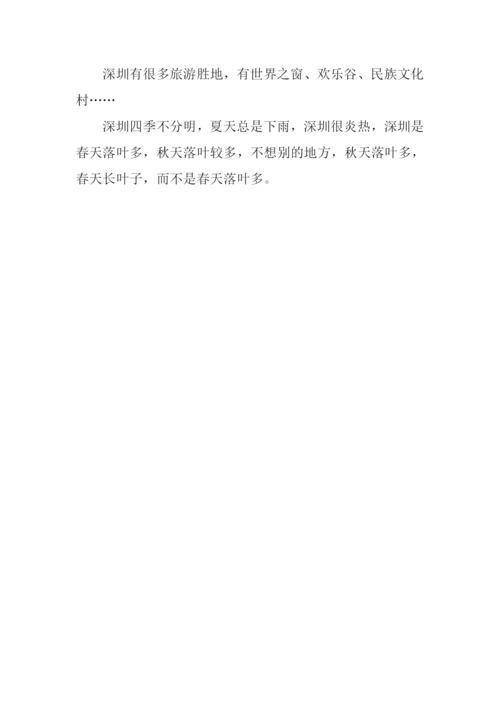 美丽的深圳作文.docx