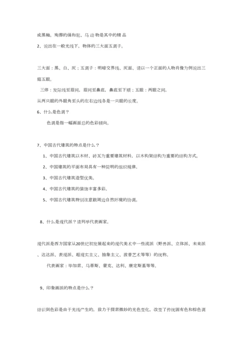 2023年初中美术知识点梳理.docx