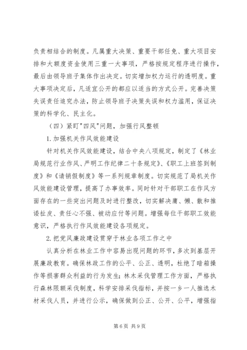 林业局党风廉政建设工作汇报 (2).docx