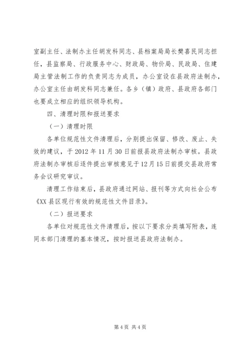 规范性文件清理工作实施方案 (2).docx