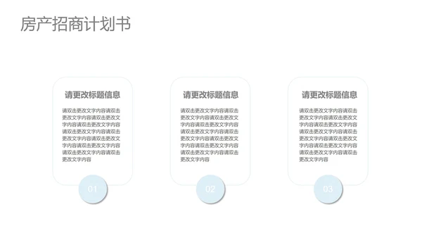 青色渐变风房产招商计划书PPT模板