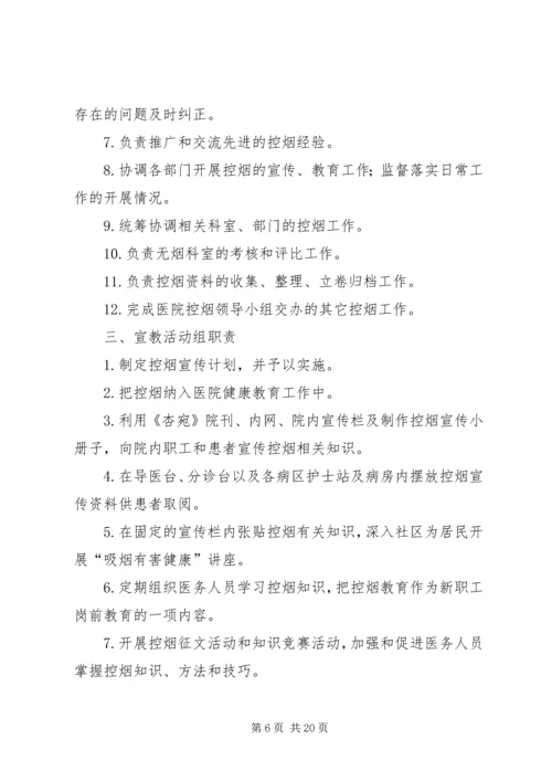 医院控烟各项制度.docx