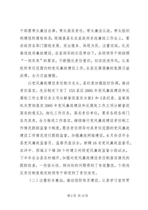 县委书记在全县党风廉政建设形势分析会上的讲话 (2).docx