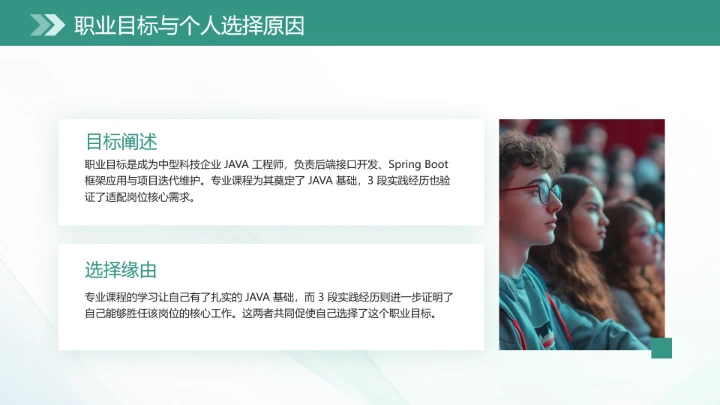 绿色商务风计算机科学与技术专业大学生求职个人综合展示职业生涯规划PPT模版