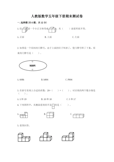 人教版数学五年级下册期末测试卷带答案（精练）.docx