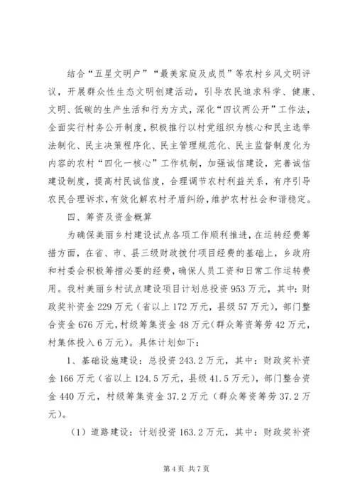 美丽乡村试点建设实施方案.docx