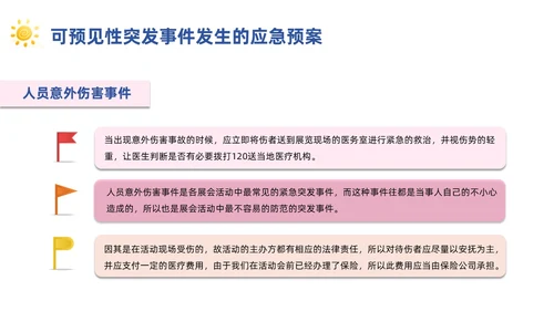粉色简约风活动应急预案常规培训PPT模板应急预案培训