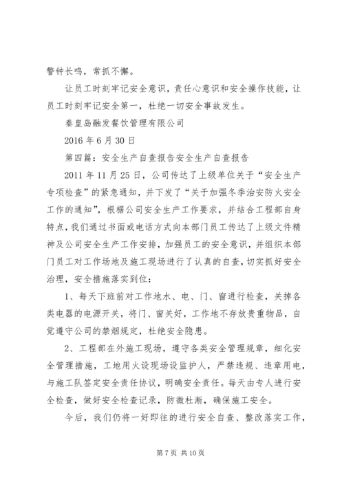 安全生产自查报告精选.docx