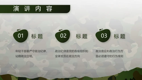 迷彩风部队军事工作总结汇报PPT