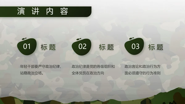 迷彩风部队军事工作总结汇报PPT