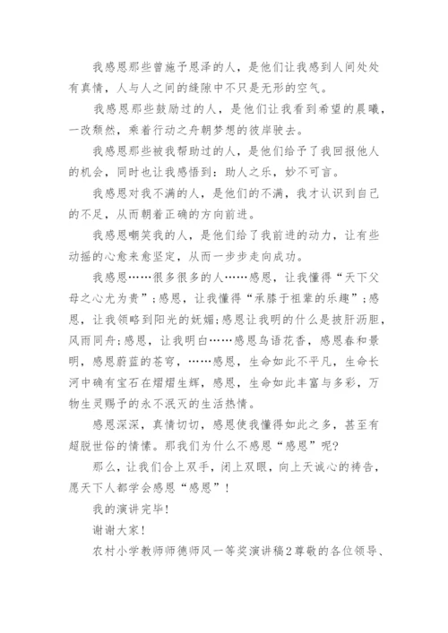 农村小学教师师德师风一等奖演讲稿.docx