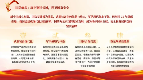 红色中国风国庆节主题PPT模板