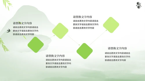 绿色中国风春分节气PPT模板