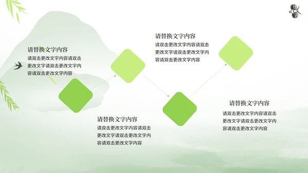 绿色中国风春分节气PPT模板