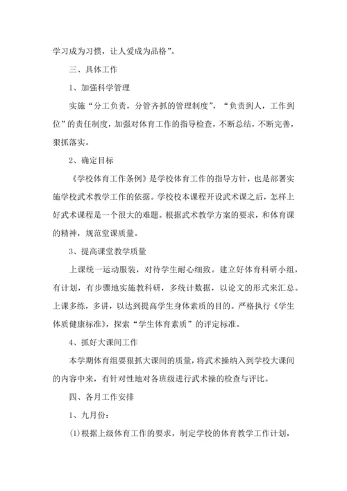 武术工作计划汇总五篇.docx