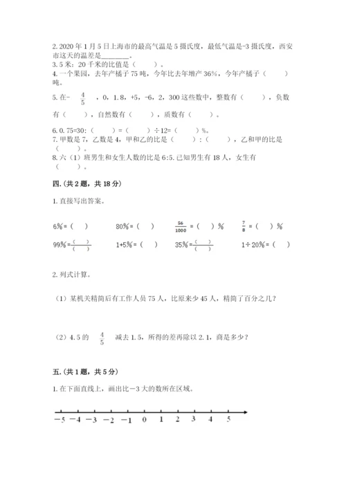 苏教版六年级数学小升初试卷含答案【轻巧夺冠】.docx