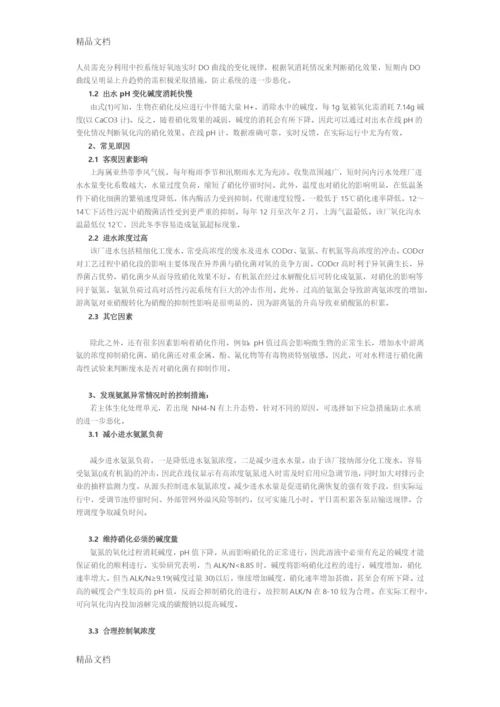 最新污水处理厂出水氨氮超标问题分析及对策资料.docx