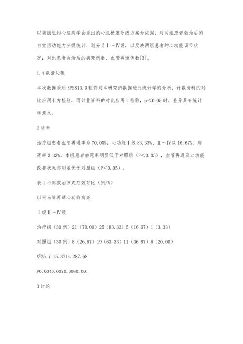 急诊科心肌梗塞临床救治分析.docx