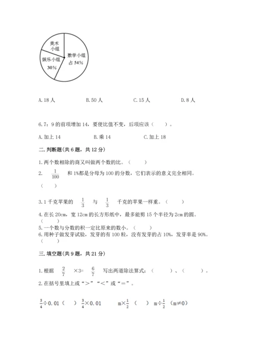 人教版六年级上册数学期末测试卷（黄金题型）word版.docx