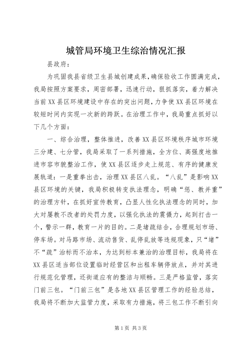 城管局环境卫生综治情况汇报 (2).docx