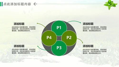 绿色清新茶文化品茶论道动态PPT模板