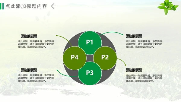 绿色清新茶文化品茶论道动态PPT模板