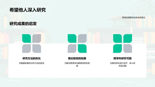 管理学研究答辩指导PPT模板