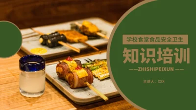 学校食堂食品安全卫生通用PPT模板