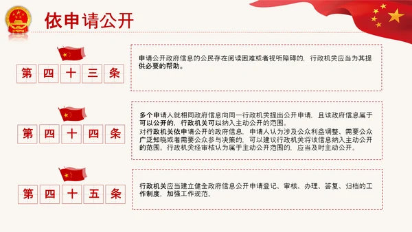 政府信息公开条例全文学习讲座PPT模板