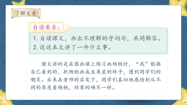 【核心素养】部编版语文二年级下册-13. 画杨桃 第1课时（课件）