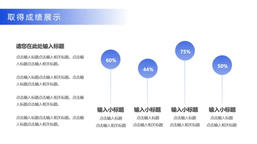 商务蓝竞聘述职报告总结通用PPT模板