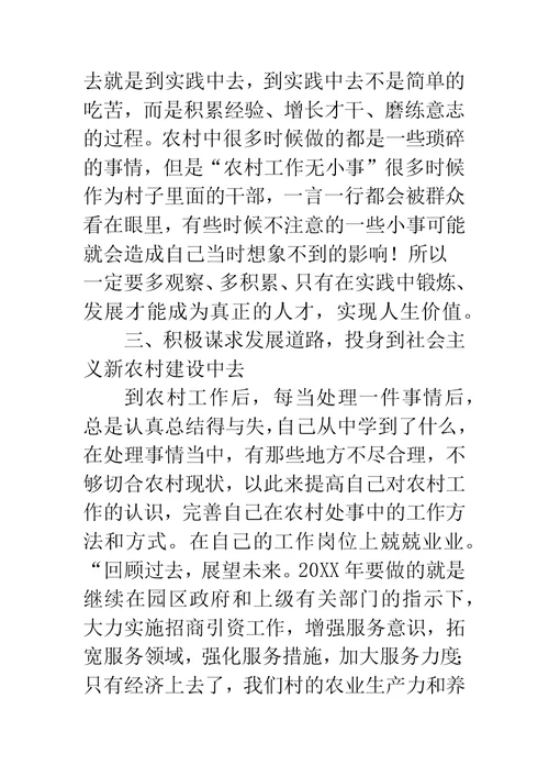 村官年终工作总结