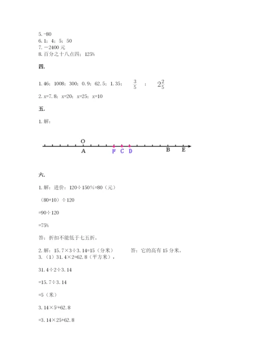 成都外国语学校小升初数学试卷附参考答案（综合题）.docx