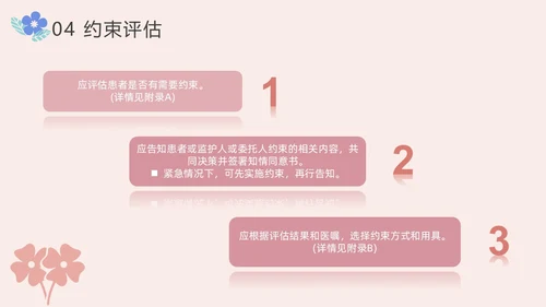 住院患者身体约束护理小清新风PPT医疗