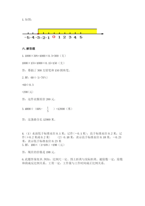 冀教版小学六年级下册数学期末检测试题（各地真题）.docx