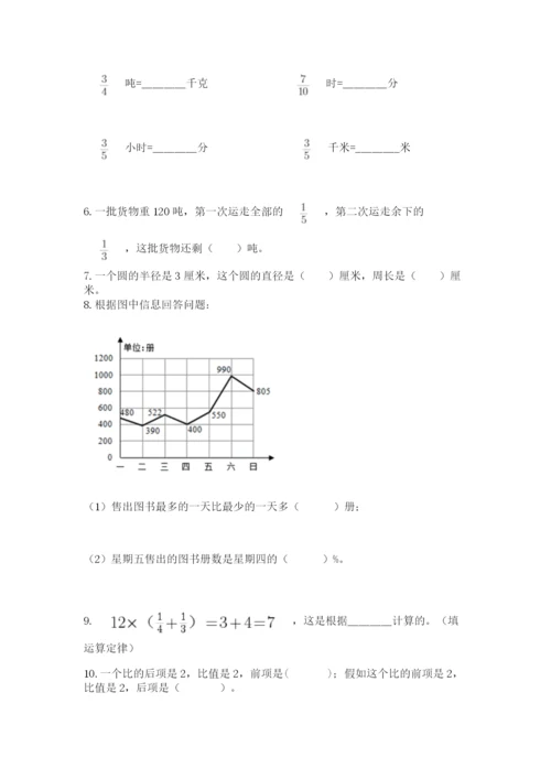 2022人教版六年级上册数学期末测试卷（名校卷）.docx