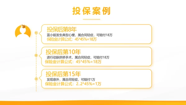 橙色大气保险公司工作总结计划动态PPT模板