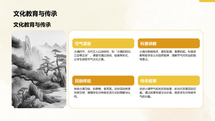 二十四节气小满PPT模板