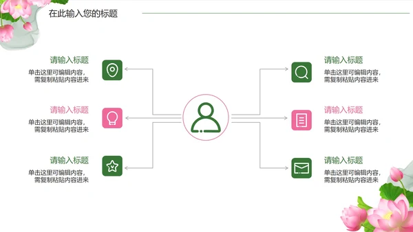 绿色清新写实荷塘月色国学文化主题班会PPT模板