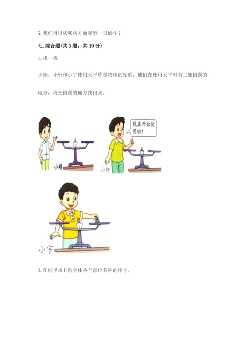教科版一年级下册科学期末测试卷精品带答案.docx