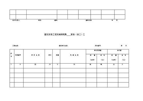 概预算表格全套