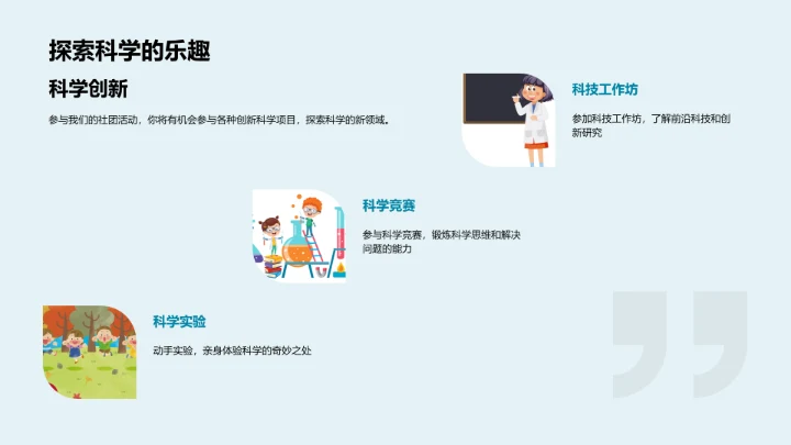 科学社团简介报告PPT模板