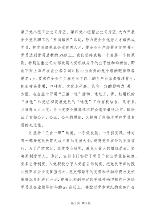 企业党支部党建总结报告.docx