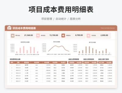 项目成本费用明细表