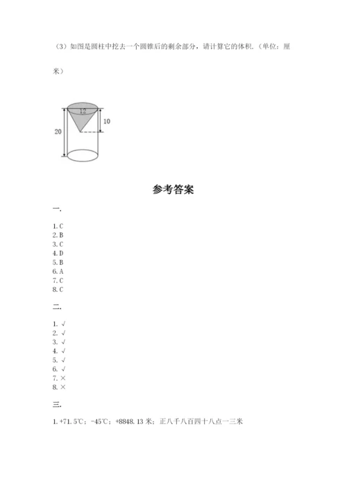 青岛版六年级数学下学期期末测试题【考点提分】.docx