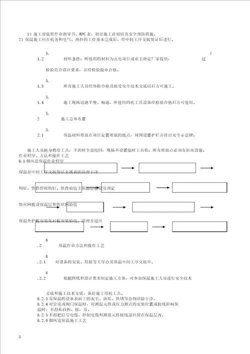 烟风道保温施工作业指导书