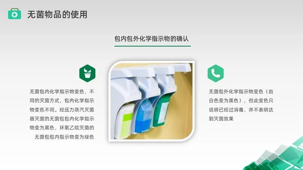绿色水彩简约商务无菌物品的管理医疗培训PPT